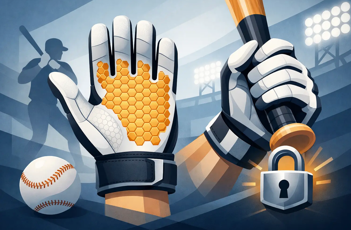 Honeycomb Palm Batting Gloves Built to Lock In